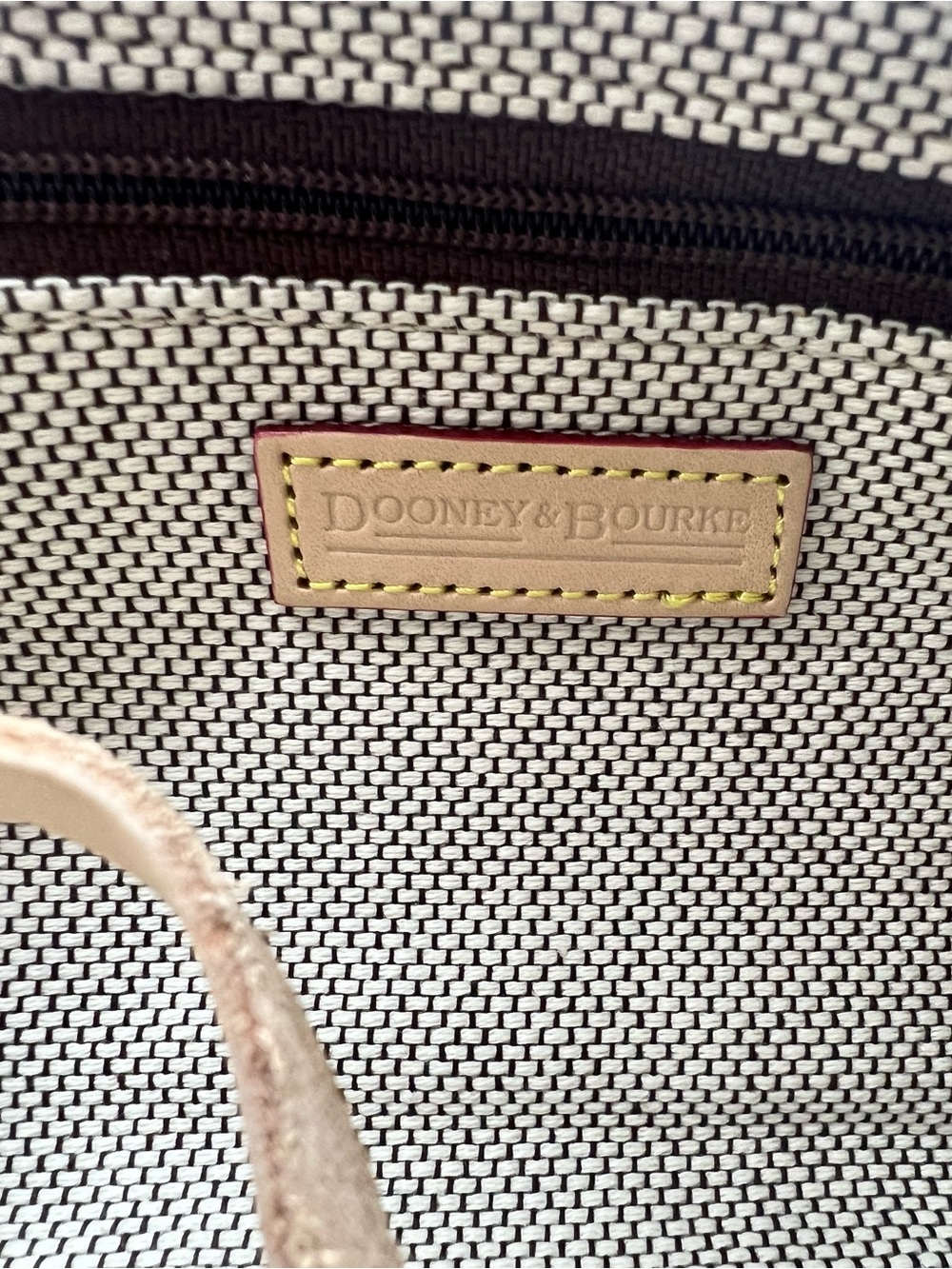 DOONEY & BOURKE Y2K Mini Barrel Monogram Green Canvas Leather Trim Shoulder Bag - Picture 12 of 15